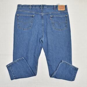 Levi's Men's Jeans Cotton Blue Big Size 46x29 Zip Solid 550 Relaxed Straight